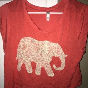 Salmon Elephant crop top